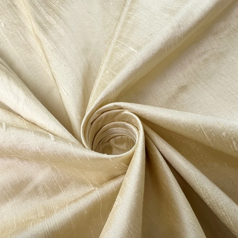 100% Pure Silk Dupion - Cream 3 100% Pure Silk Dupion - Cream