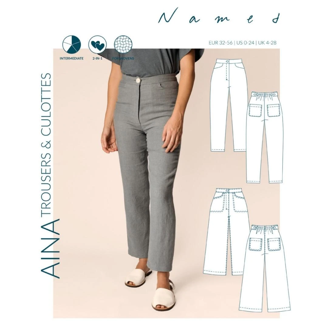 Named - Aina Trousers & Culottes Pattern (UK 4-28) 3 Named - Aina Trousers & Culottes Pattern (UK 4-28)