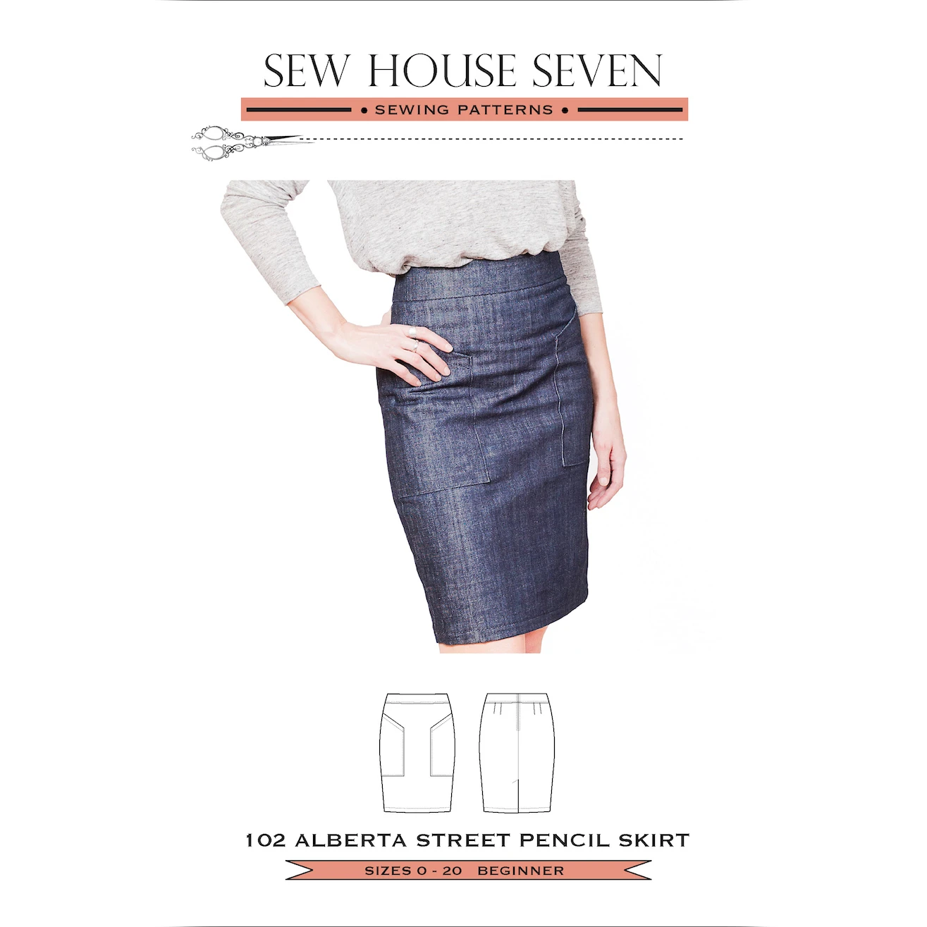 Sew House Seven - Alberta Street Pencil Skirt (Sizes 0-20) 3 Sew House Seven - Alberta Street Pencil Skirt (Sizes 0-20)