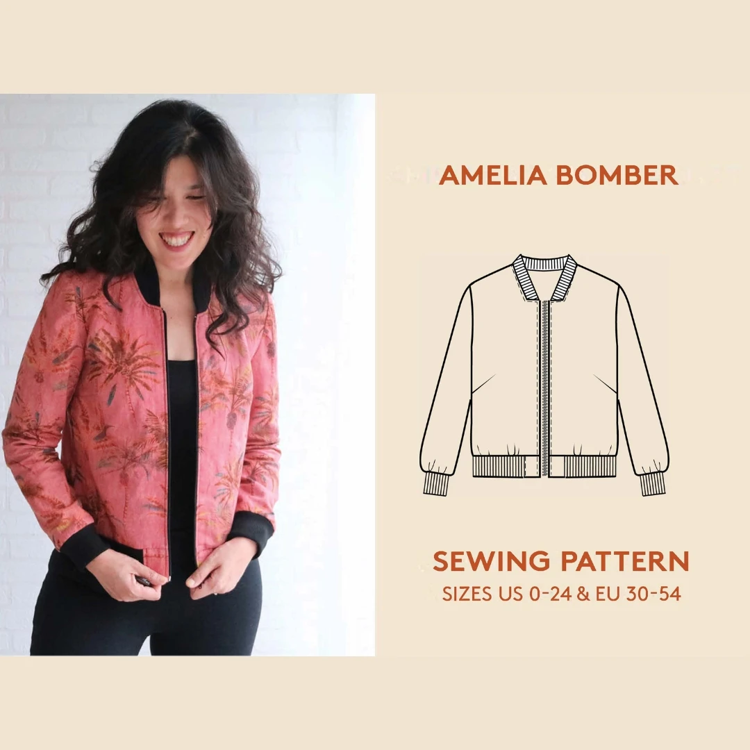 Wardrobe By Me - Amelia Bomber Jacket Pattern (Sizes 0-24) 3 Wardrobe By Me - Amelia Bomber Jacket Pattern (Sizes 0-24)