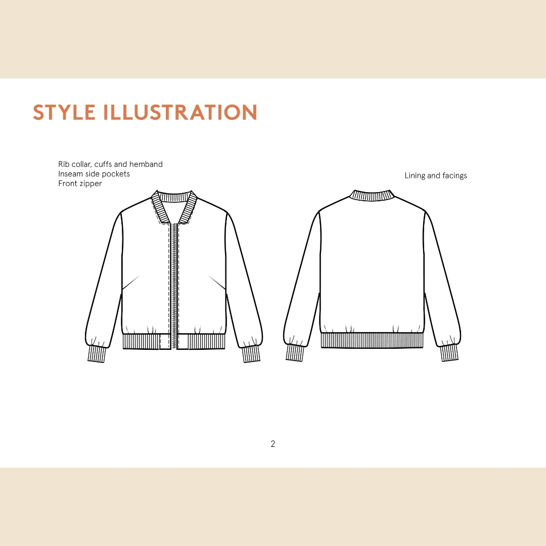 Wardrobe By Me - Amelia Bomber Jacket Pattern (Sizes 0-24) 15 Wardrobe By Me - Amelia Bomber Jacket Pattern (Sizes 0-24) - Image 13