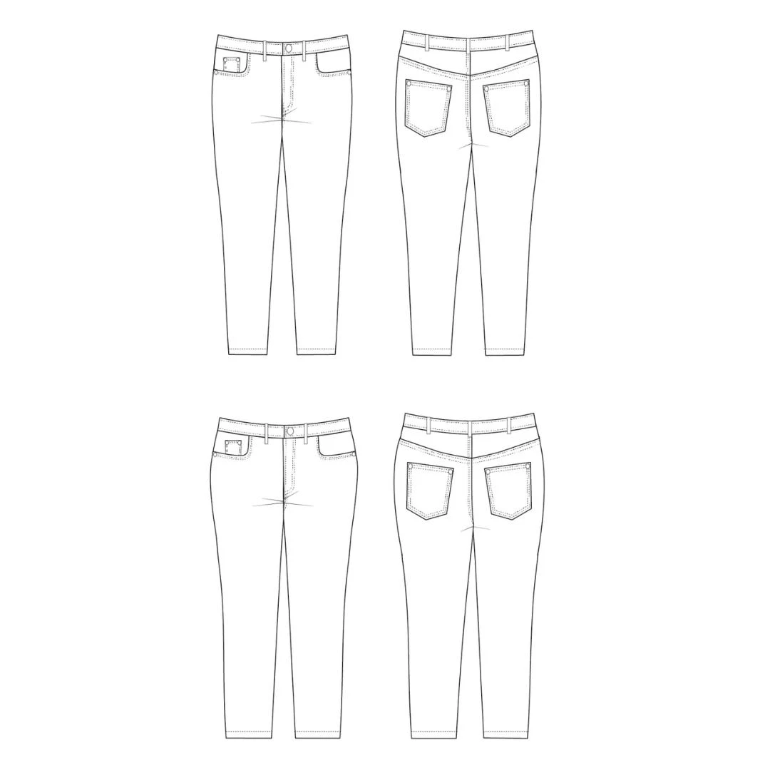 Cashmerette - Ames Jeans Sewing Pattern (Sizes 12-32) 9 Cashmerette - Ames Jeans Sewing Pattern (Sizes 12-32) - Image 7