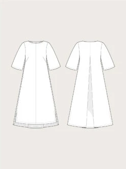 The Assembly Line - Box Pleat Dress Pattern (Sizes XS-2XL) 22 The Assembly Line - Box Pleat Dress Pattern (Sizes XS-2XL) -Croft Mill Store assembly line box pleat dress sketch