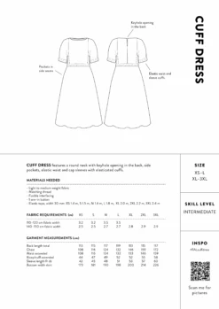 The Assembly Line - Cuff Dress Pattern (Sizes XS-3XL) 10 The Assembly Line - Cuff Dress Pattern (Sizes XS-3XL) -Croft Mill Store assembly line cuff dress size chart gallery