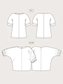 The Assembly Line - Cuff Top Pattern (Sizes XS-4XL) 33 The Assembly Line - Cuff Top Pattern (Sizes XS-4XL) -Croft Mill Store assembly line cuff top sketch gallery