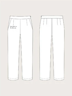 The Assembly Line - Regular Fit Trousers Pattern (Sizes XS-3XL) 26 The Assembly Line - Regular Fit Trousers Pattern (Sizes XS-3XL) -Croft Mill Store assembly line regular fit trousers sketch
