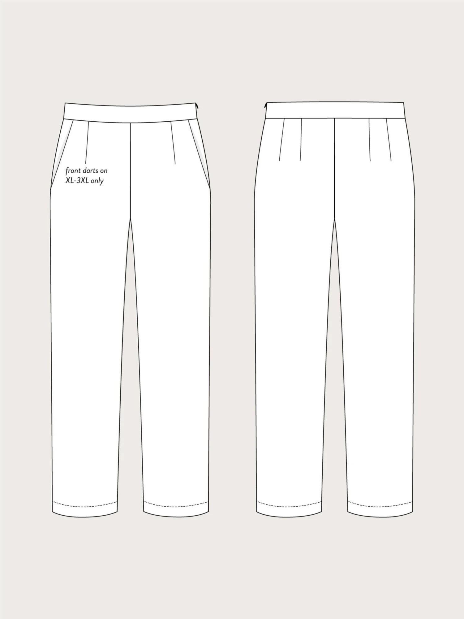 The Assembly Line - Regular Fit Trousers Pattern (Sizes XS-3XL) 15 The Assembly Line - Regular Fit Trousers Pattern (Sizes XS-3XL) - Image 13