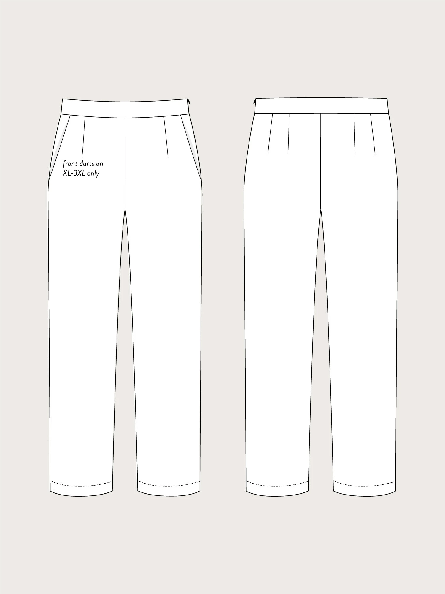 The Assembly Line - Regular Fit Trousers Pattern (Sizes XS-3XL) 14 The Assembly Line - Regular Fit Trousers Pattern (Sizes XS-3XL) - Image 12