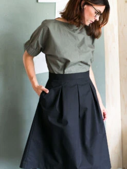 The Assembly Line - Three Pleat Skirt Pattern (Sizes XS-3XL) -Croft Mill Store assembly line three pleat skirt 1