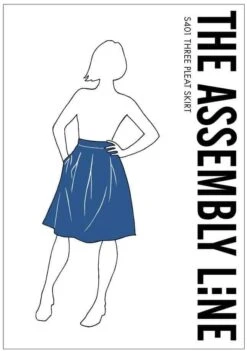 The Assembly Line - Three Pleat Skirt Pattern (Sizes XS-3XL) -Croft Mill Store assembly line three pleat skirt frontcover