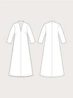 The Assembly Line - V-Neck Dress Pattern (Sizes XS-XXL) 30 The Assembly Line - V-Neck Dress Pattern (Sizes XS-XXL) -Croft Mill Store assembly line vneck dress sketch