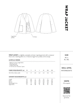 The Assembly Line - Wrap Jacket Pattern (Sizes XS-3XL) 16 The Assembly Line - Wrap Jacket Pattern (Sizes XS-3XL) -Croft Mill Store assembly line wrap jacket size chart gallery