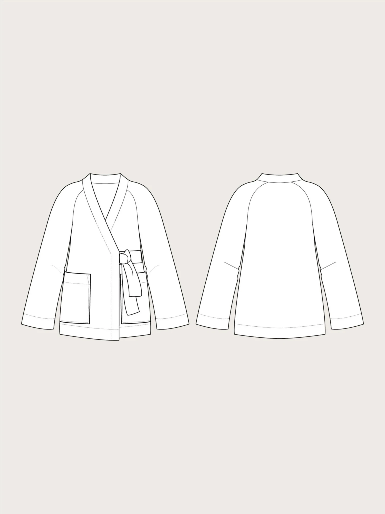 The Assembly Line - Wrap Jacket Pattern (Sizes XS-3XL) 14 The Assembly Line - Wrap Jacket Pattern (Sizes XS-3XL) - Image 12