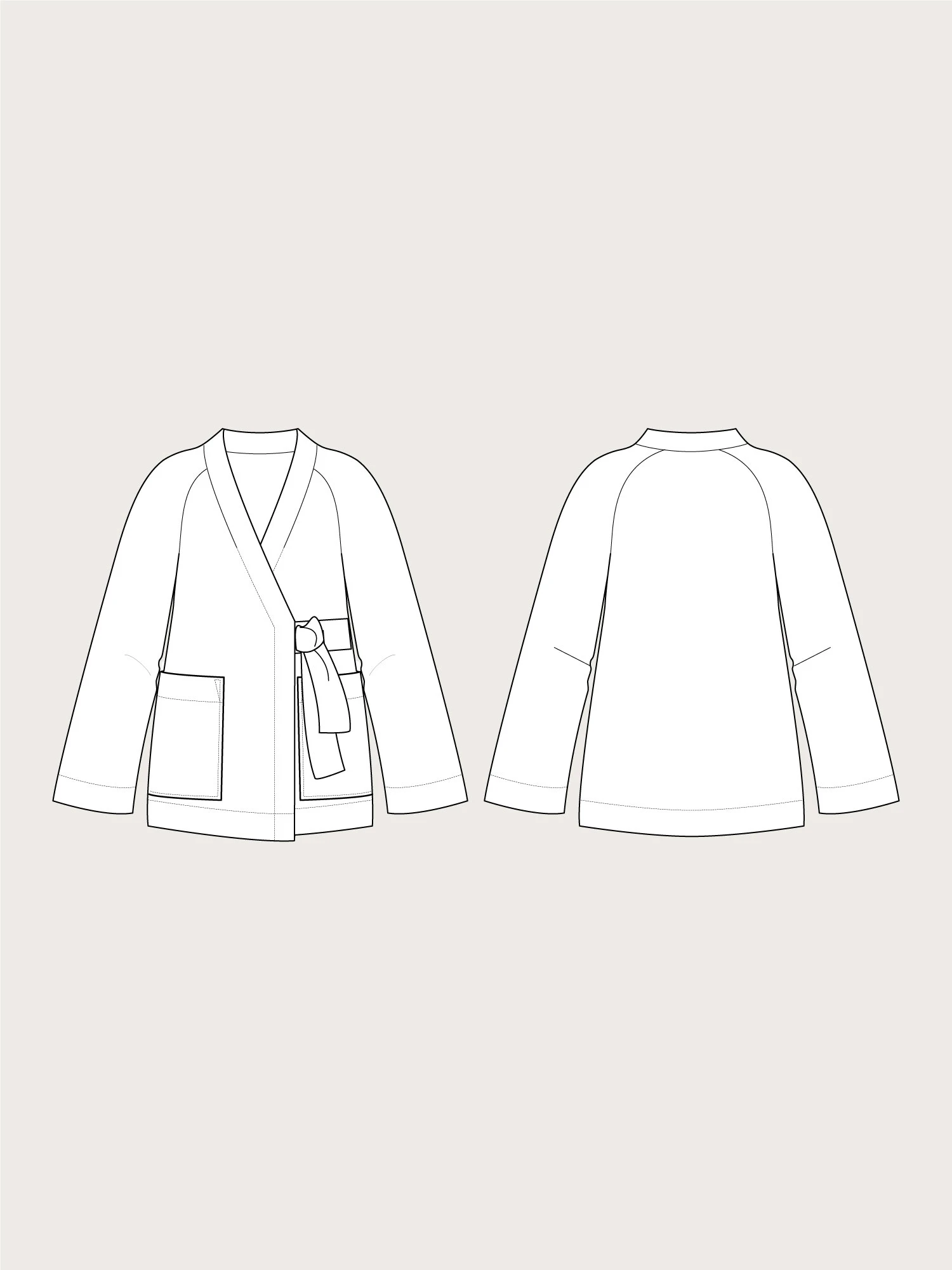 The Assembly Line - Wrap Jacket Pattern (Sizes XS-3XL) 13 The Assembly Line - Wrap Jacket Pattern (Sizes XS-3XL) - Image 11