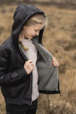 Aviator - Gunmetal 9 Aviator - Gunmetal -Croft Mill Store aviator gunmetal polyester jacket fabric example