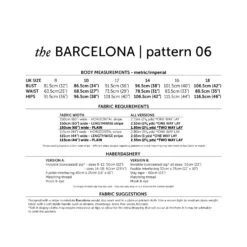 Maven - Barcelona Dress Sewing Pattern (Sizes 8-18) 19 Maven - Barcelona Dress Sewing Pattern (Sizes 8-18) -Croft Mill Store barcelona dress pattern maven backcover