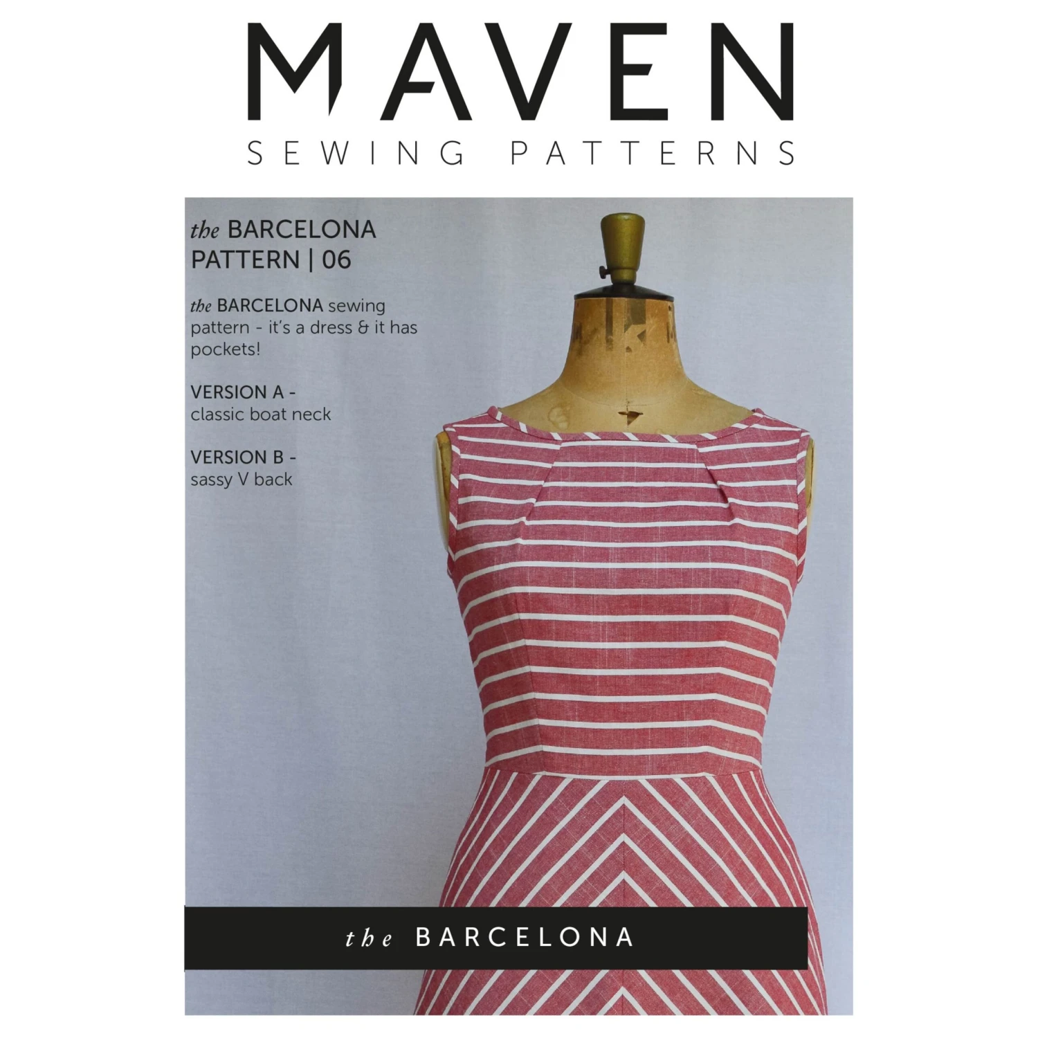 Maven - Barcelona Dress Sewing Pattern (Sizes 8-18) 4 Maven - Barcelona Dress Sewing Pattern (Sizes 8-18) - Image 2