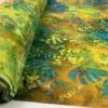 Batik - Green F 1 Batik - Green F -Croft Mill Store batik fabric leaf green f roll