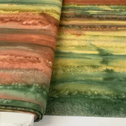 Batik - Green C 10 Batik - Green C -Croft Mill Store batik fabric sunset green c bolt