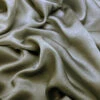 Bella Satin Stretch - Olive 1 Bella Satin Stretch - Olive -Croft Mill Store bella satin stretch olive polyester elastane smooth dressmaking fabric