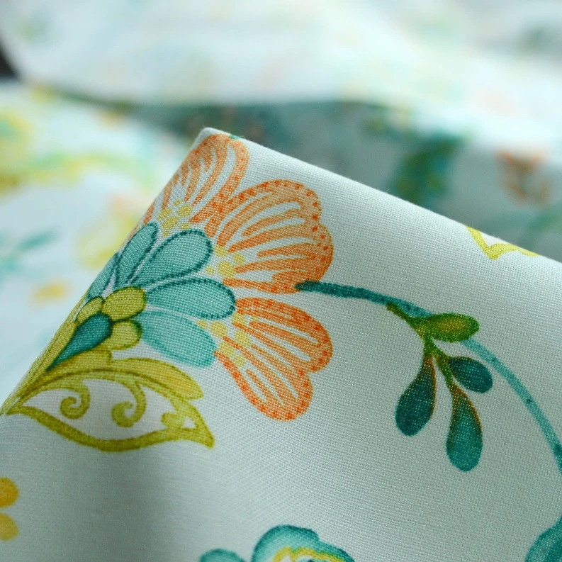 Benartex - Aria - Floral Vine Blue Peach 3 Benartex - Aria - Floral Vine Blue Peach