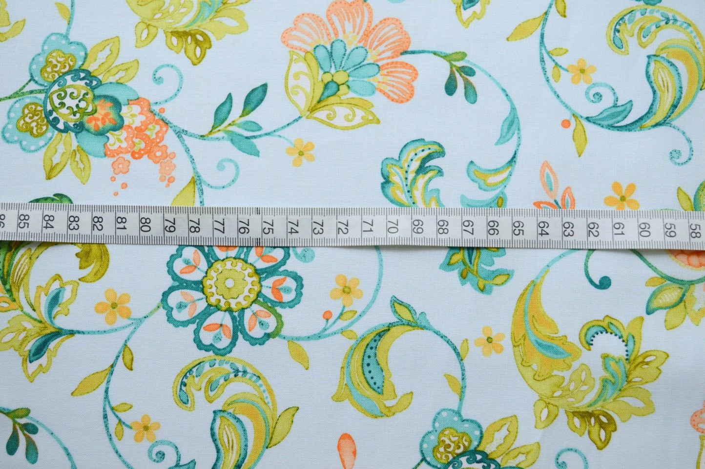 Benartex - Aria - Floral Vine Blue Peach 4 Benartex - Aria - Floral Vine Blue Peach - Image 2