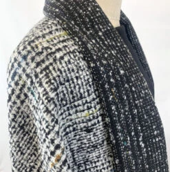 Big Tweed 16 Big Tweed -Croft Mill Store big tweed black white checked coating jacketing wool fabric close up fabric photo