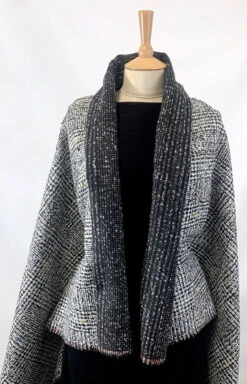 Big Tweed 19 Big Tweed -Croft Mill Store big tweed black white checked coating jacketing wool fabric manequin fabric photo