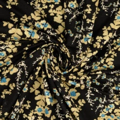 Black Orchid Jersey 8 Black Orchid Jersey -Croft Mill Store black orchid jersey elastic floral dressmaking fabric twist