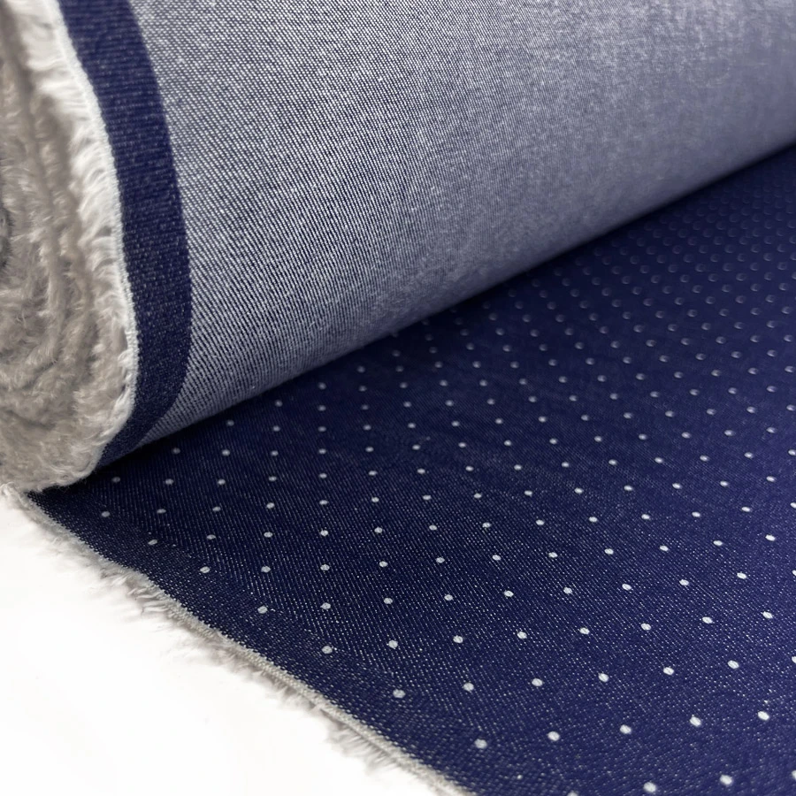 10oz Stretch Denim - Dotty - Blue 4 10oz Stretch Denim - Dotty - Blue - Image 2