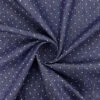 10oz Stretch Denim - Dotty - Blue -Croft Mill Store blue stretch denim fabric white polka dot dotty 10oz twist
