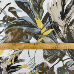 All Fall Down 7 All Fall Down -Croft Mill Store bronze leaf print cotton linen blend fabric all fall down ruler