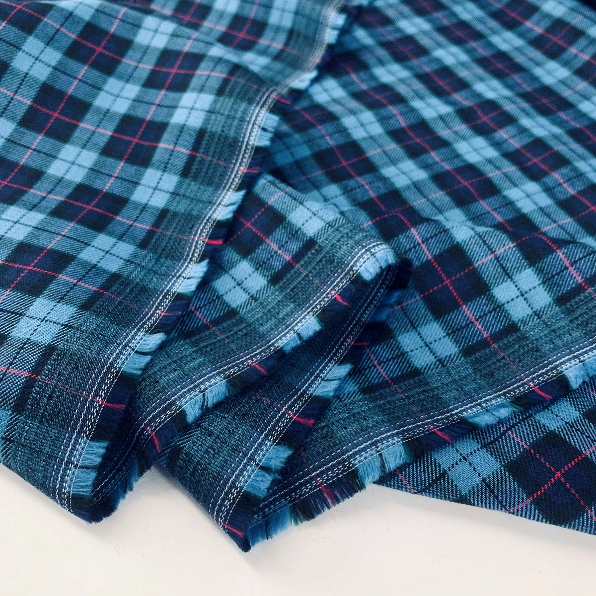 Brushed Tartan - Navy + Pink 3 Brushed Tartan - Navy + Pink