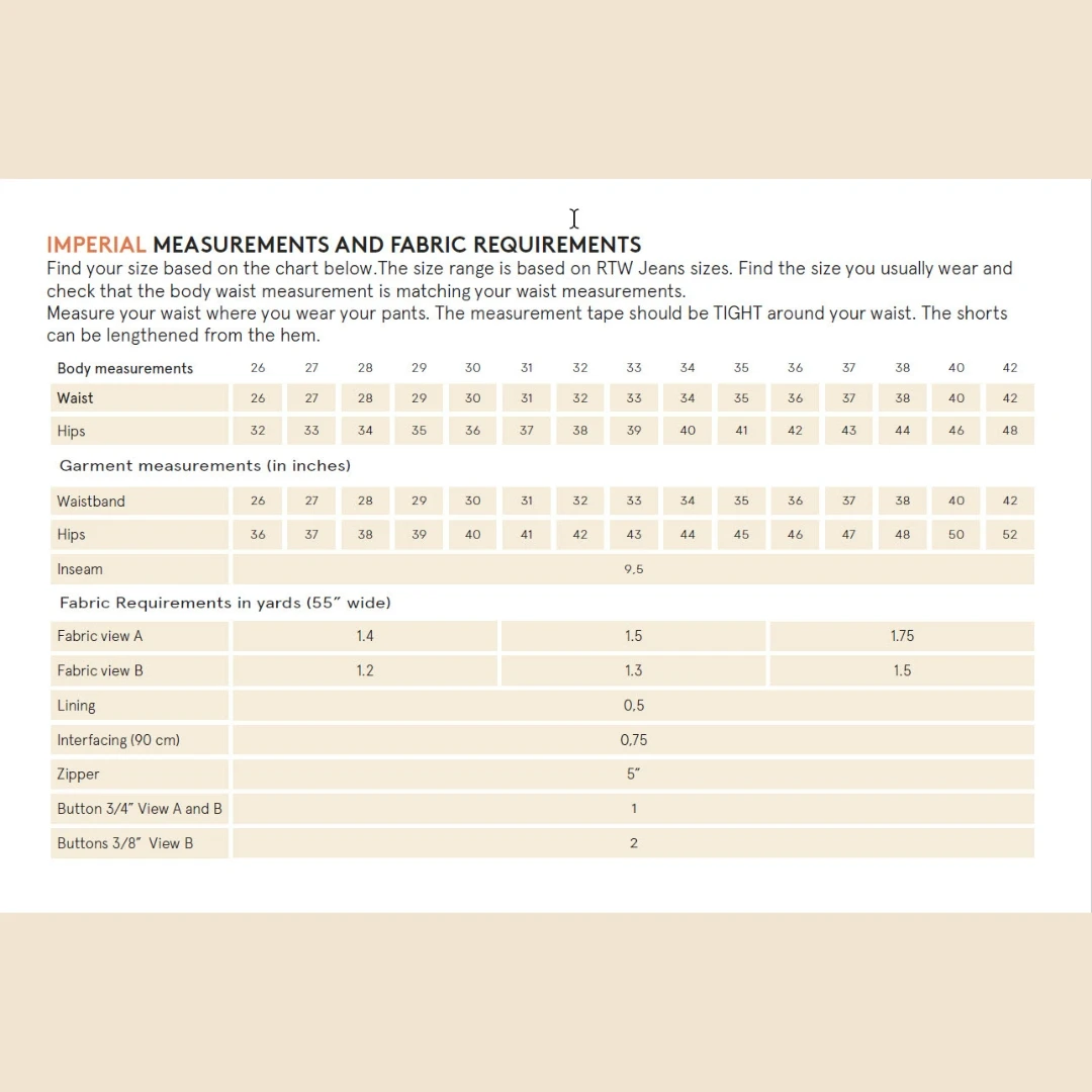 Wardrobe By Me - Men’s Cargo Shorts Pattern (Sizes 27-36) 4 Wardrobe By Me - Men’s Cargo Shorts Pattern (Sizes 27-36) - Image 2