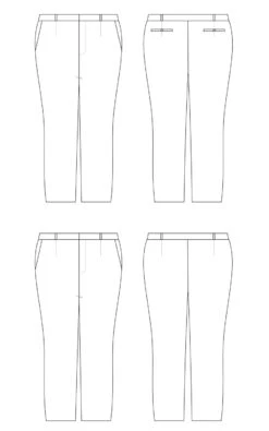 Cashmerette - Meriam Trousers Pattern (Sizes 12-32) 21 Cashmerette - Meriam Trousers Pattern (Sizes 12-32) -Croft Mill Store cashmerette meriam trousers sizes 12 30 sketch