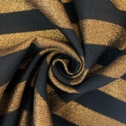Catwalk - Bella -Croft Mill Store catwalk bella metallic party dress fabric gold stripes horizontal 66 wool 22 polyester 12 nylon swirl