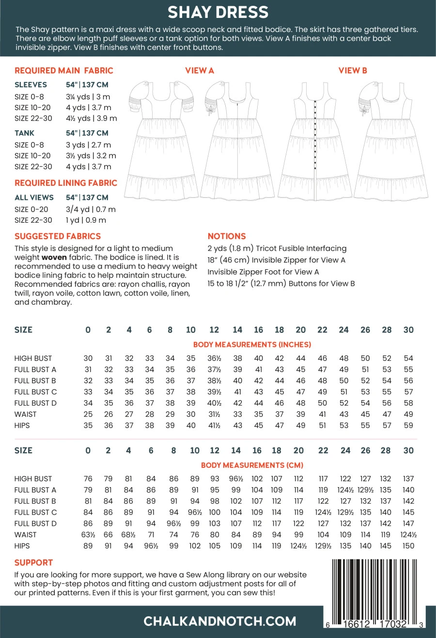 Chalk & Notch Patterns - Shay Dress Pattern 4 Chalk & Notch Patterns - Shay Dress Pattern - Image 2