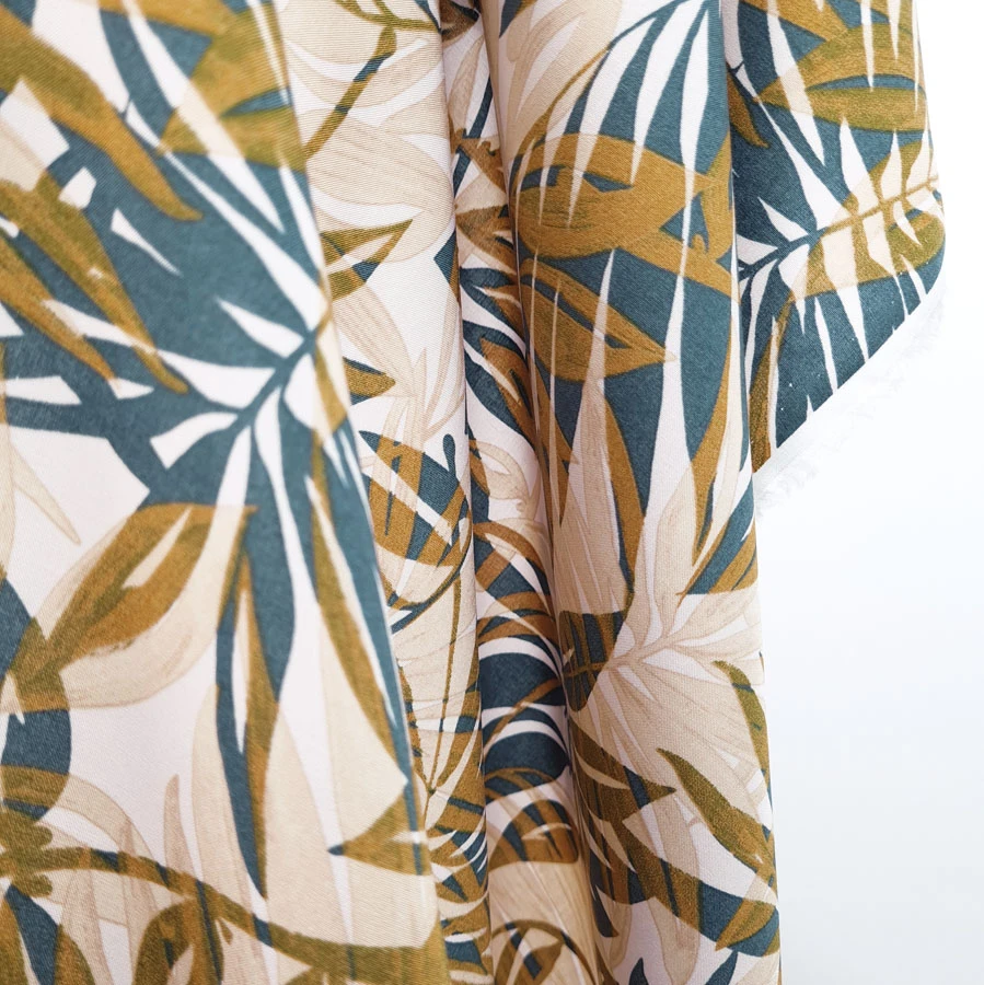 Challis - Palms - Olive 5 Challis - Palms - Olive - Image 3