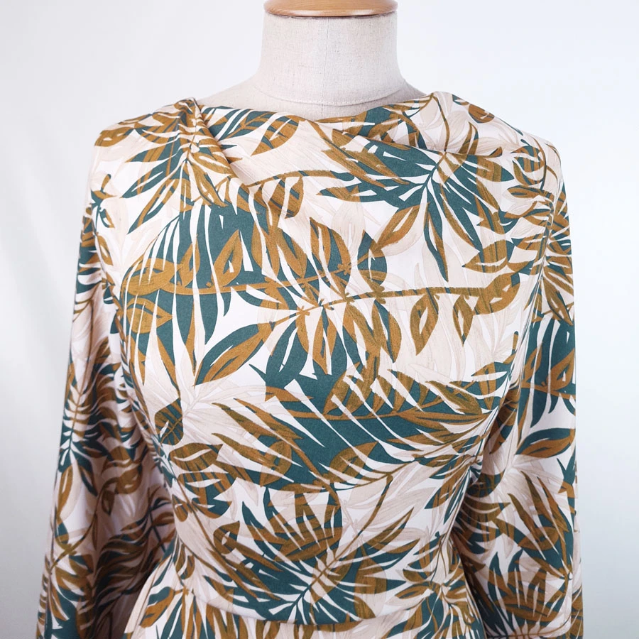 Challis - Palms - Olive 4 Challis - Palms - Olive - Image 2