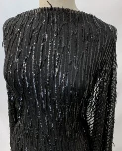 Charleston 20 Charleston -Croft Mill Store charleston black sequin knitted stretch fabric m3