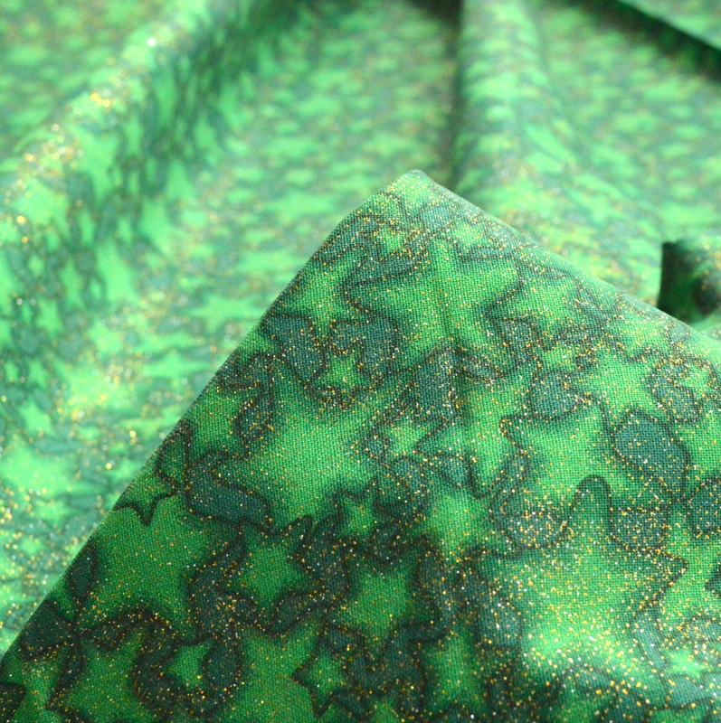 Remnant - Christmas Craft – Glitter Stars – Green (2.2m) 4 Remnant - Christmas Craft – Glitter Stars – Green (2.2m) - Image 2