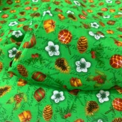 Stof Fabric - Christmas Acorn 7 Stof Fabric - Christmas Acorn -Croft Mill Store christmas green acorn cotton christmas fabric cu