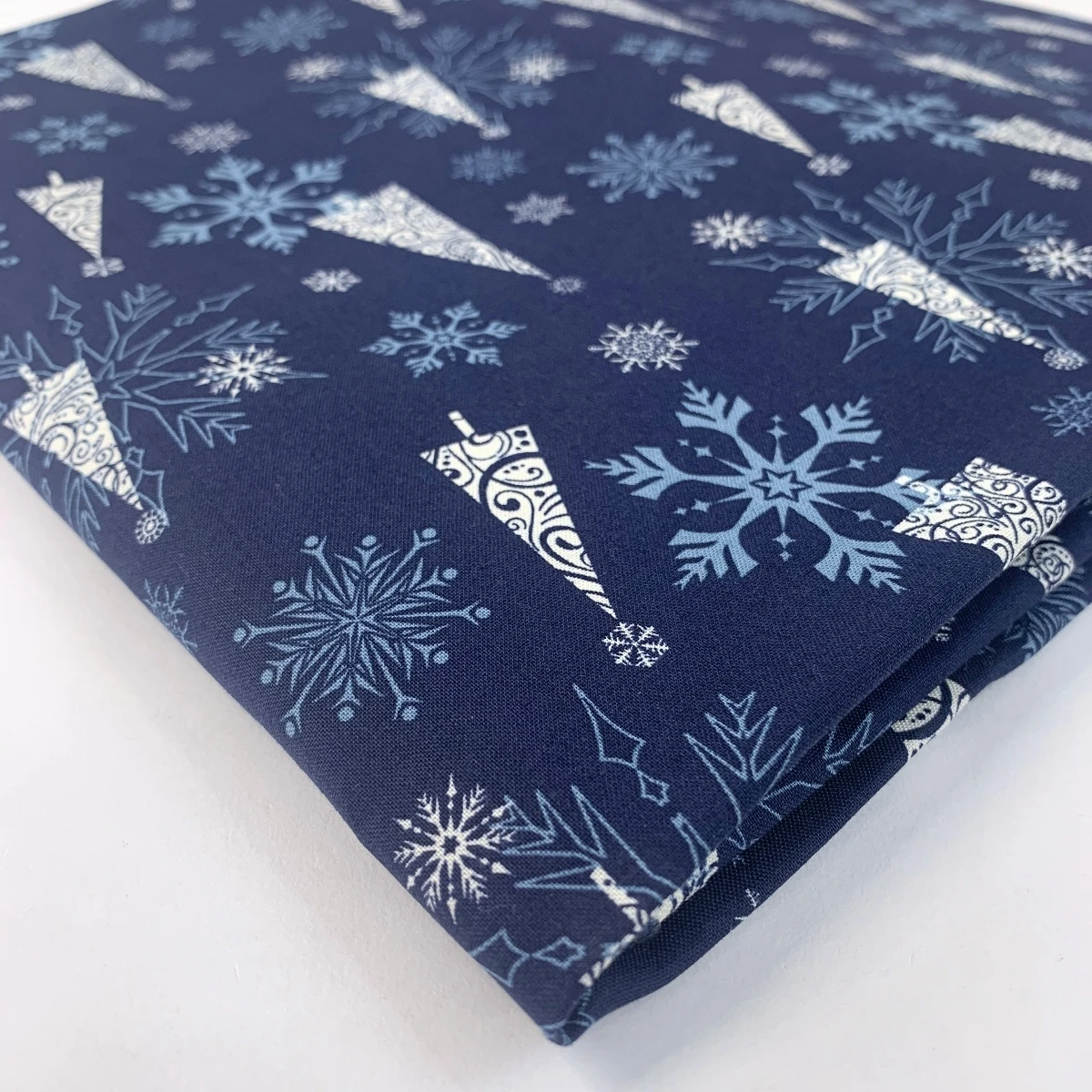 Christmas Cotton - Scandi Tree - Navy 3 Christmas Cotton - Scandi Tree - Navy