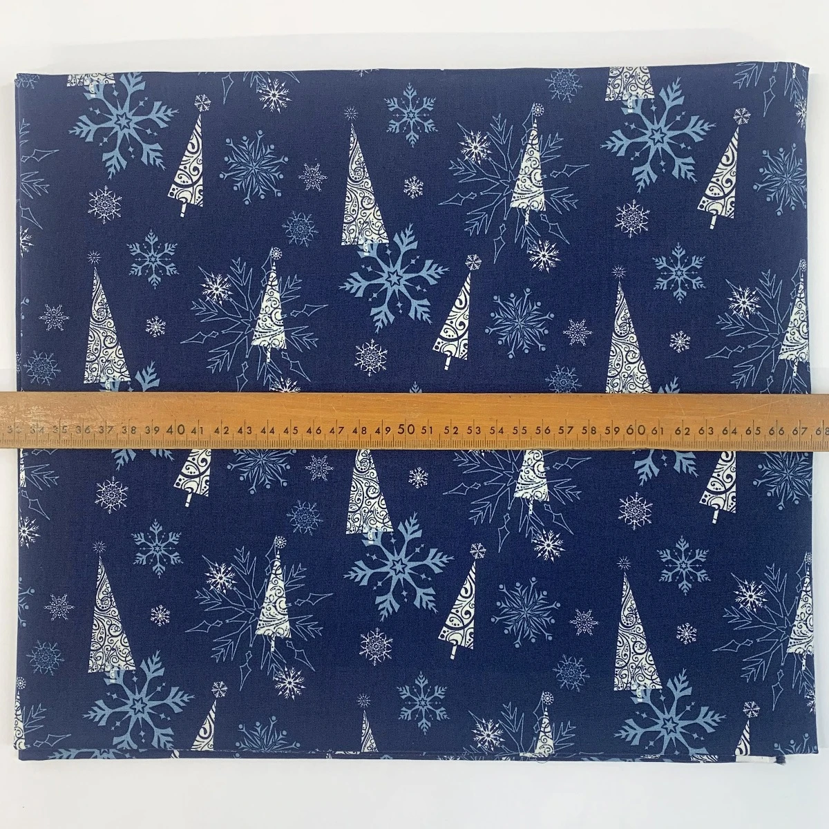 Christmas Cotton - Scandi Tree - Navy 4 Christmas Cotton - Scandi Tree - Navy - Image 2