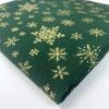Christmas Cotton - Snowfall Green 1 Christmas Cotton - Snowfall Green -Croft Mill Store christmas snowflake green metallic fold