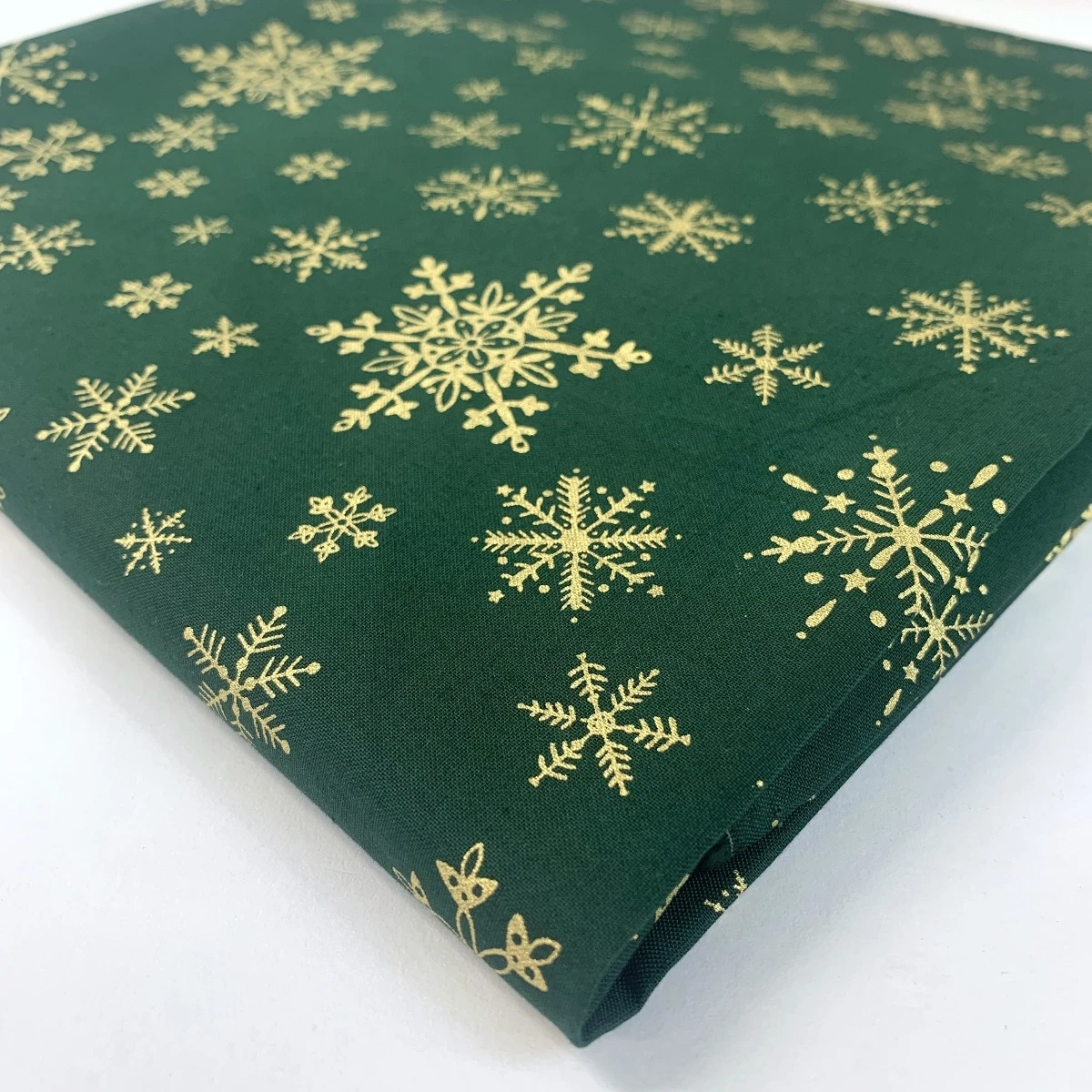 Christmas Cotton - Snowfall Green 3 Christmas Cotton - Snowfall Green