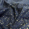 Christmas Cotton - Gilt Star - Navy 1 Christmas Cotton - Gilt Star - Navy -Croft Mill Store christmas cotton glitter metallic gold navy star print craft fabric cu