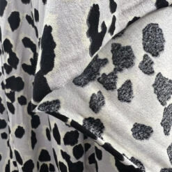 Copycat 10 Copycat -Croft Mill Store copycat animal print grey black viscose jersey dressmaking fabric fold