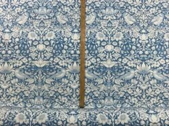 Cotton Canvas - Cherry Thief 11 Cotton Canvas - Cherry Thief -Croft Mill Store cotton canvas cherry thief cotton canvas fabric duck egg blue floral inspiered by william morris scale 2
