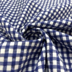Proper Seersucker - Royal Check 10 Proper Seersucker - Royal Check -Croft Mill Store cotton dress fabric proper seersucker royal check twist